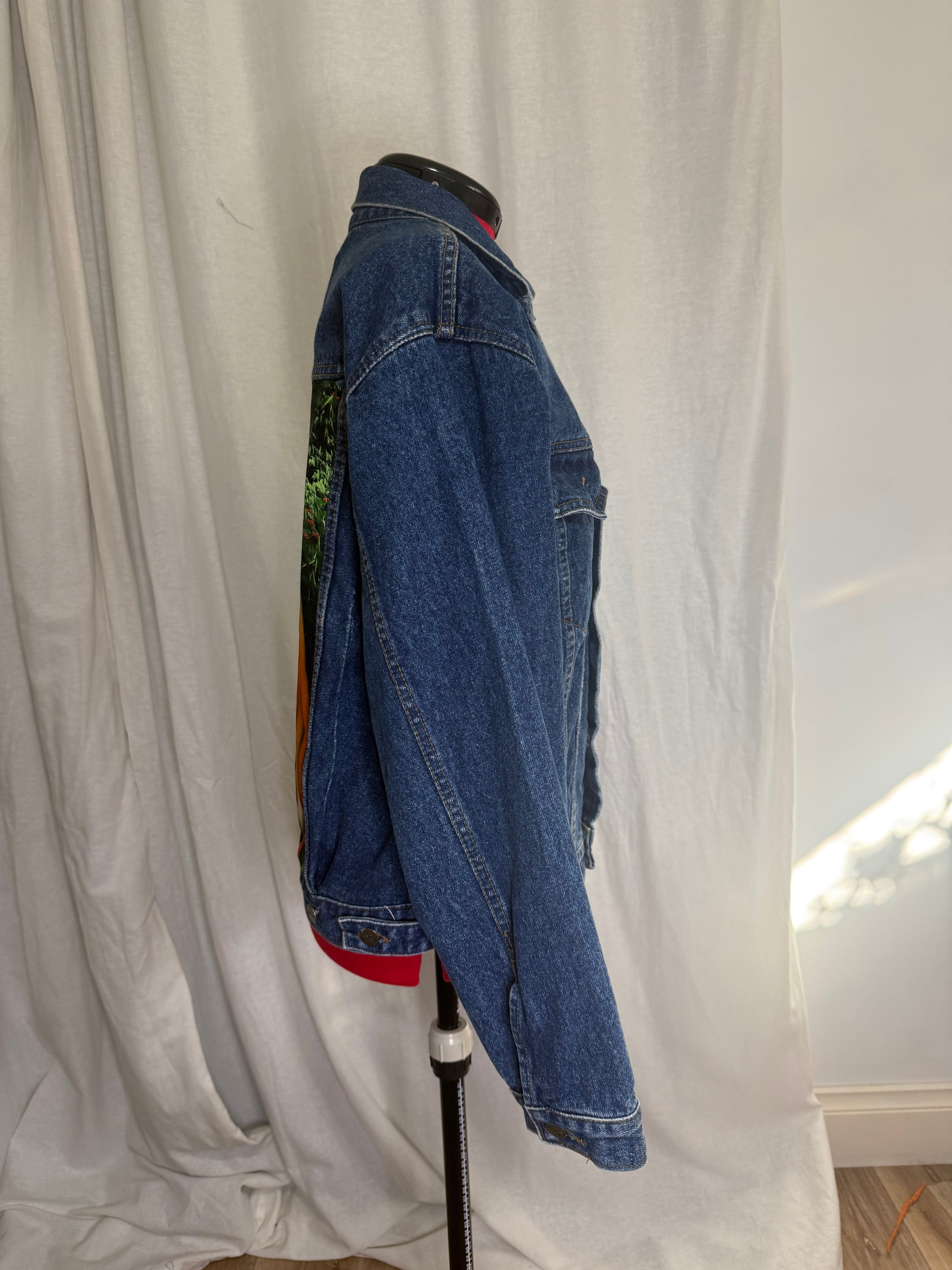 Vintage Upcycled Denim Tiger Jacket